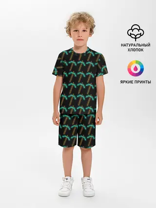 Детская пижама с шортами / Майнкрафт Кирка