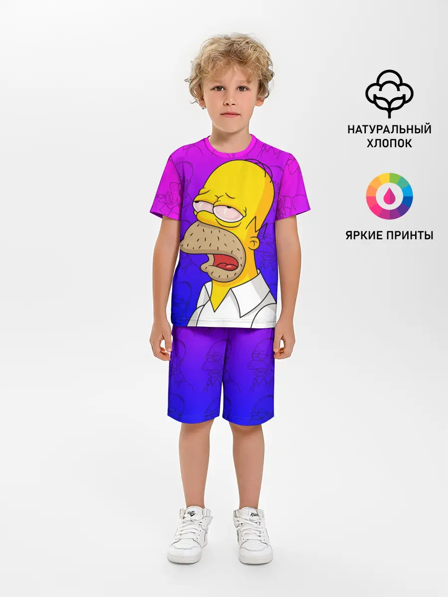 Детская пижама с шортами / Уставший Гомер