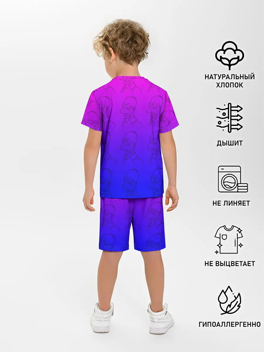 Детская пижама с шортами / Уставший Гомер