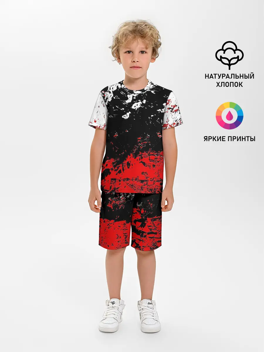 Детская пижама с шортами / БРЫЗГИ КРАСОК