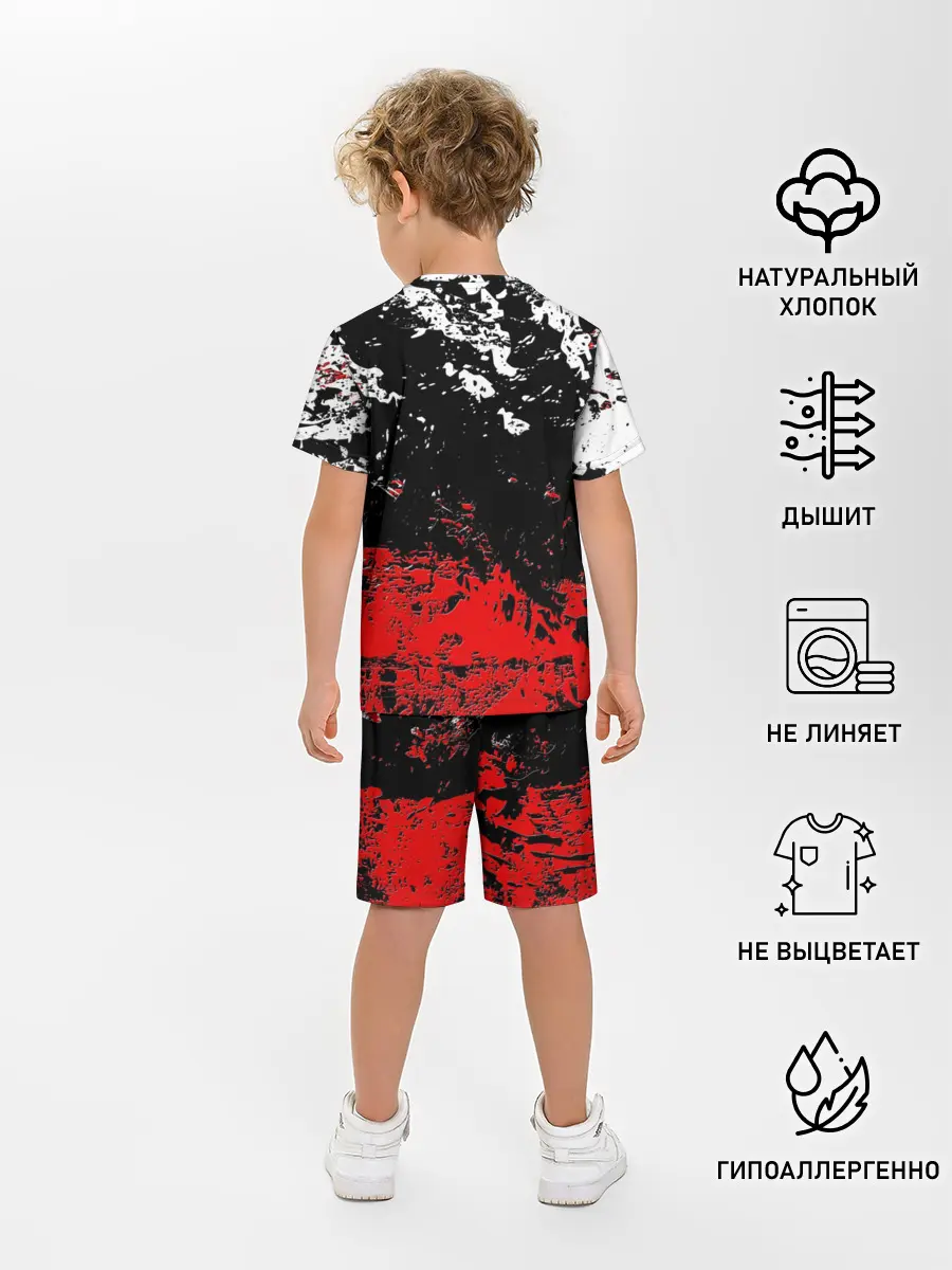 Детская пижама с шортами / БРЫЗГИ КРАСОК