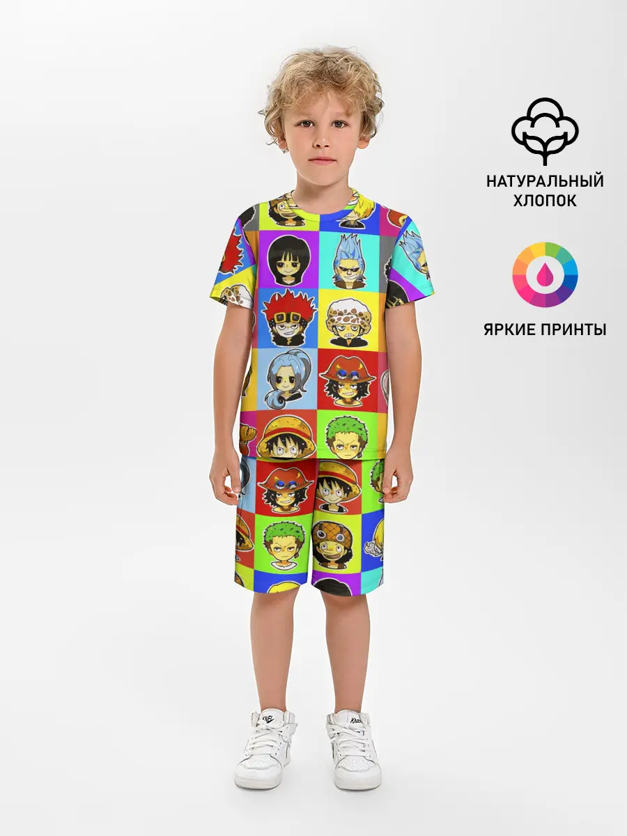 Детская пижама с шортами / ONE PIECE / ВАН ПИС / УЗОР