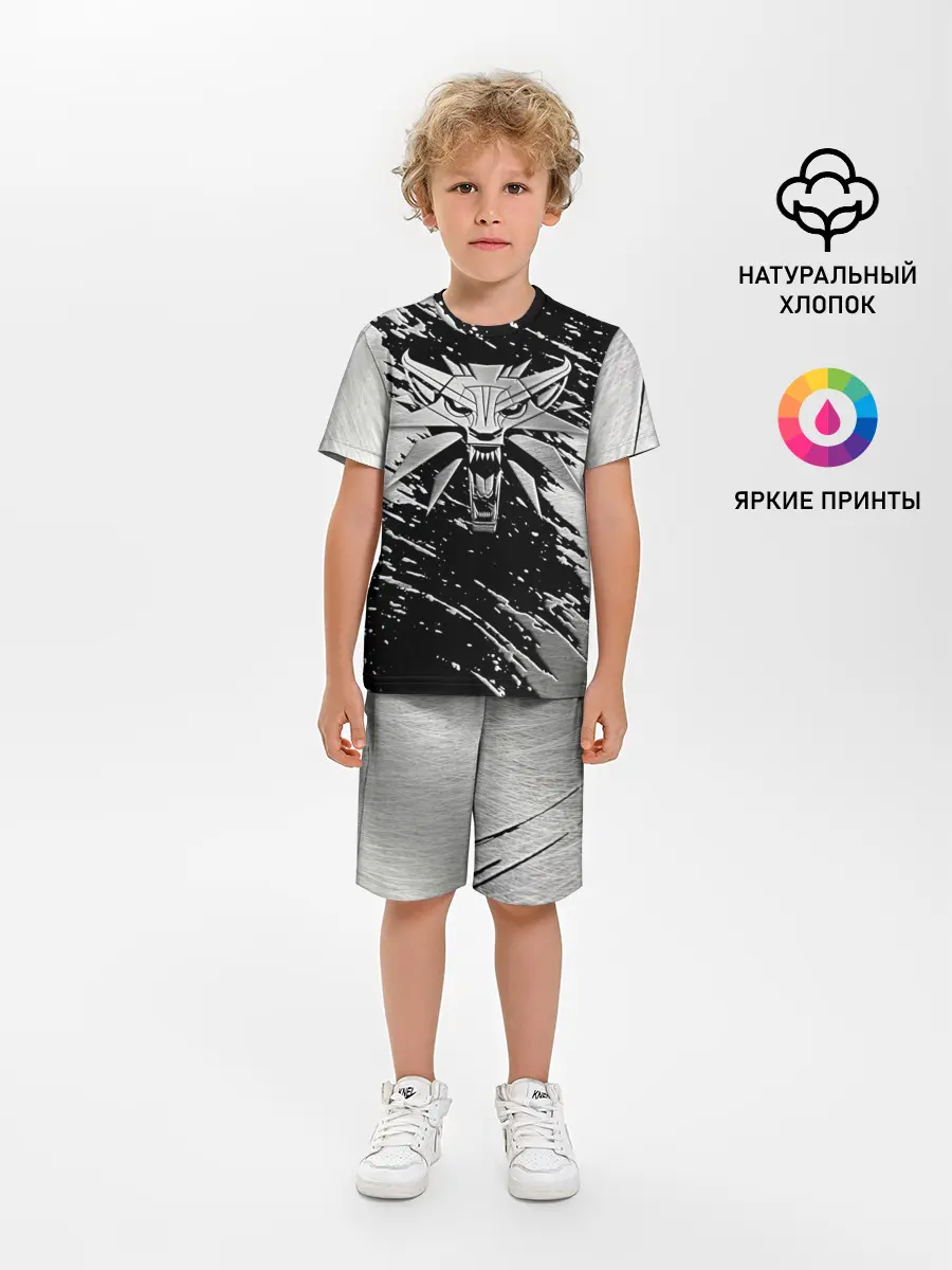 Детская пижама с шортами / THE WITCHER LOGO STEEL