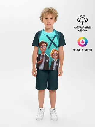 Детская пижама с шортами / Fox Mulder and Dana Scully