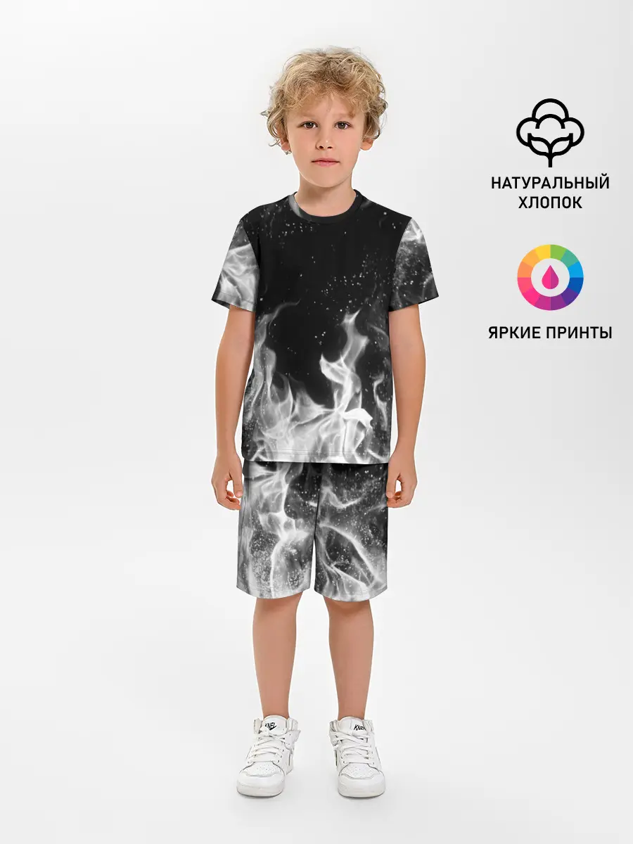Детская пижама с шортами / БЕЛЫЙ ОГОНЬ | WHITE FIRE