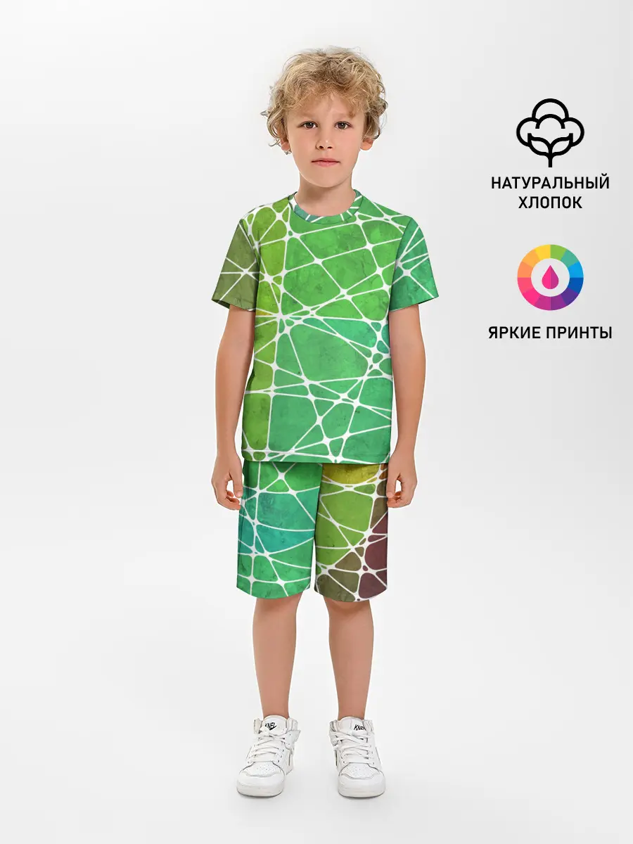 Детская пижама с шортами / Абстракция камень
