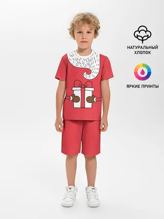 Детская пижама с шортами / Дед мороз