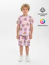 Детская пижама с шортами / Капкейки на розовом