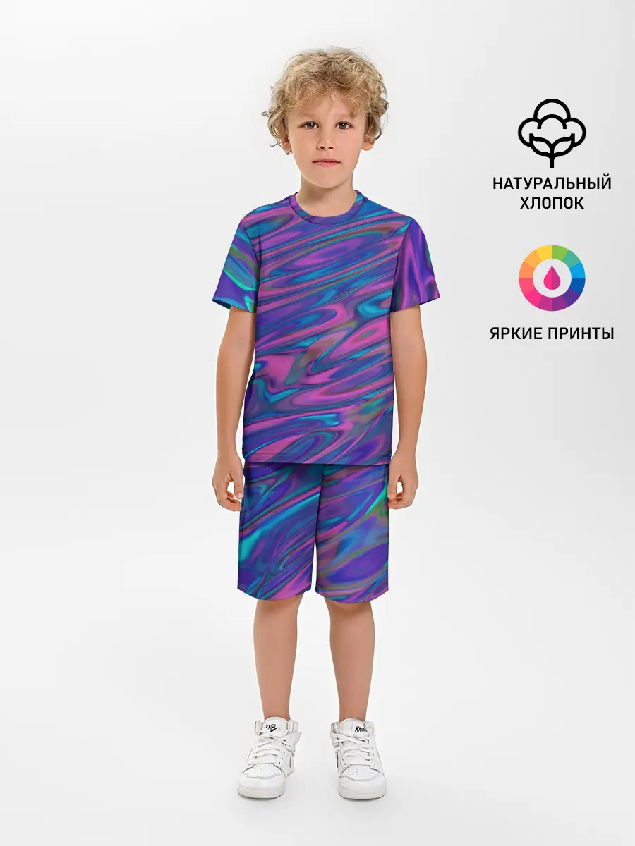 Детская пижама с шортами / Glitch EFFECT