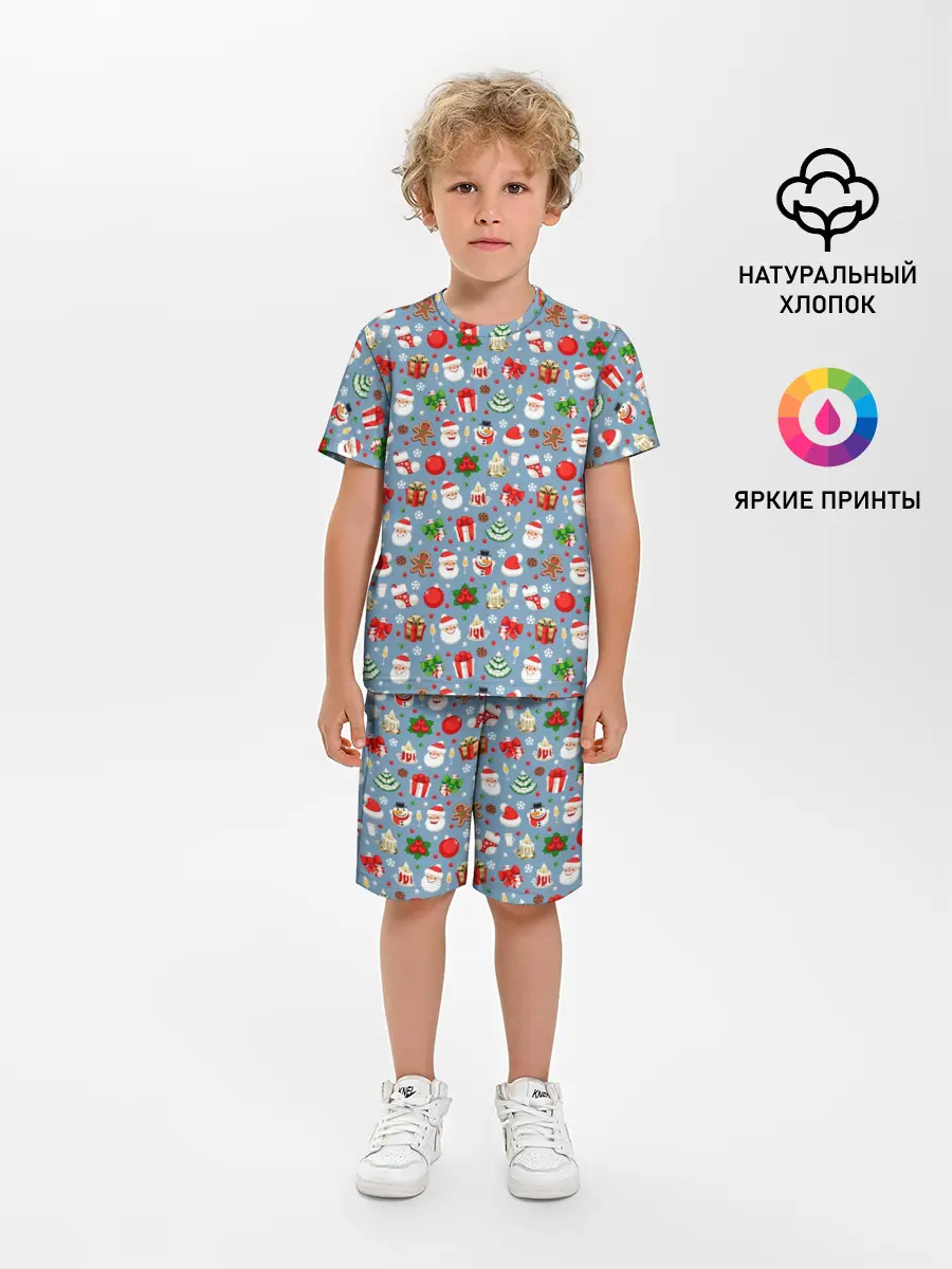 Детская пижама с шортами / Новый Год
