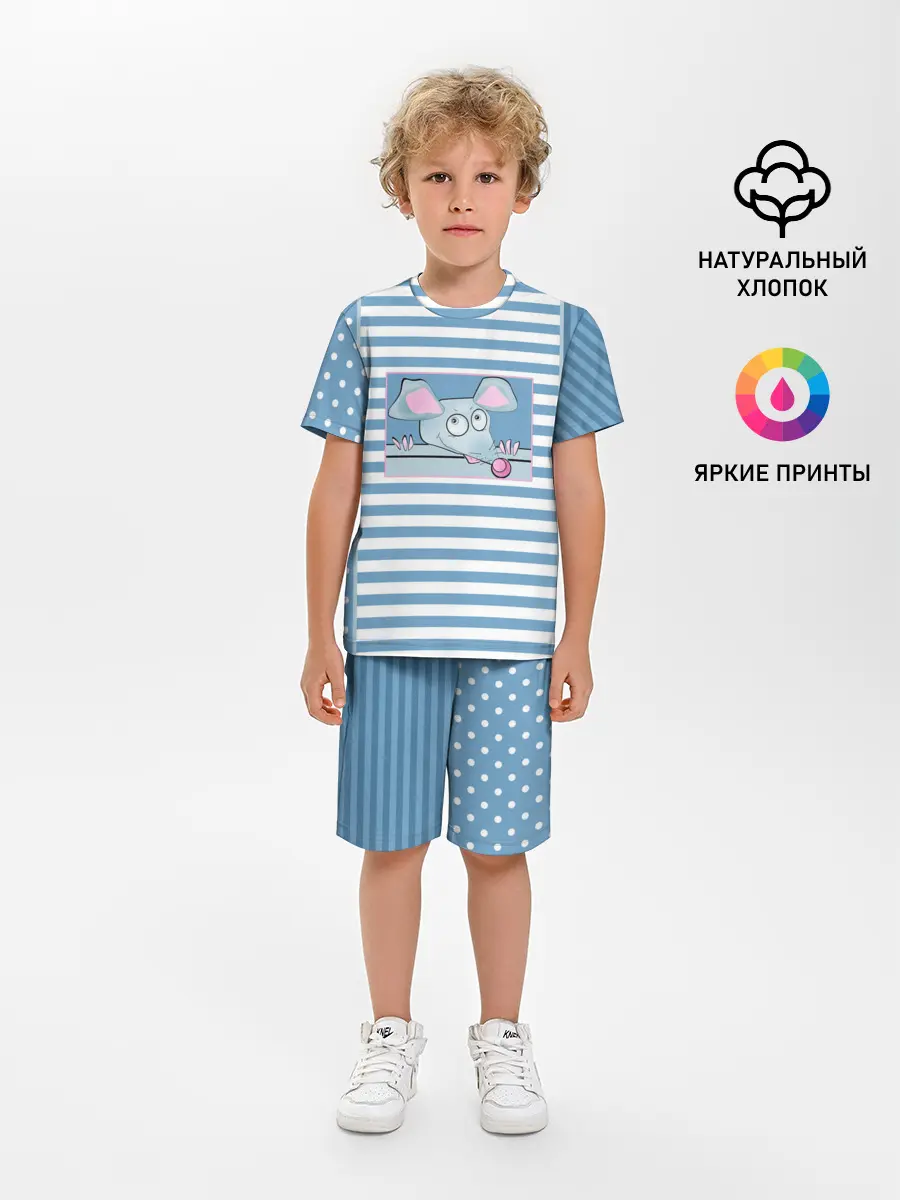 Детская пижама с шортами / Веселая Мышь
