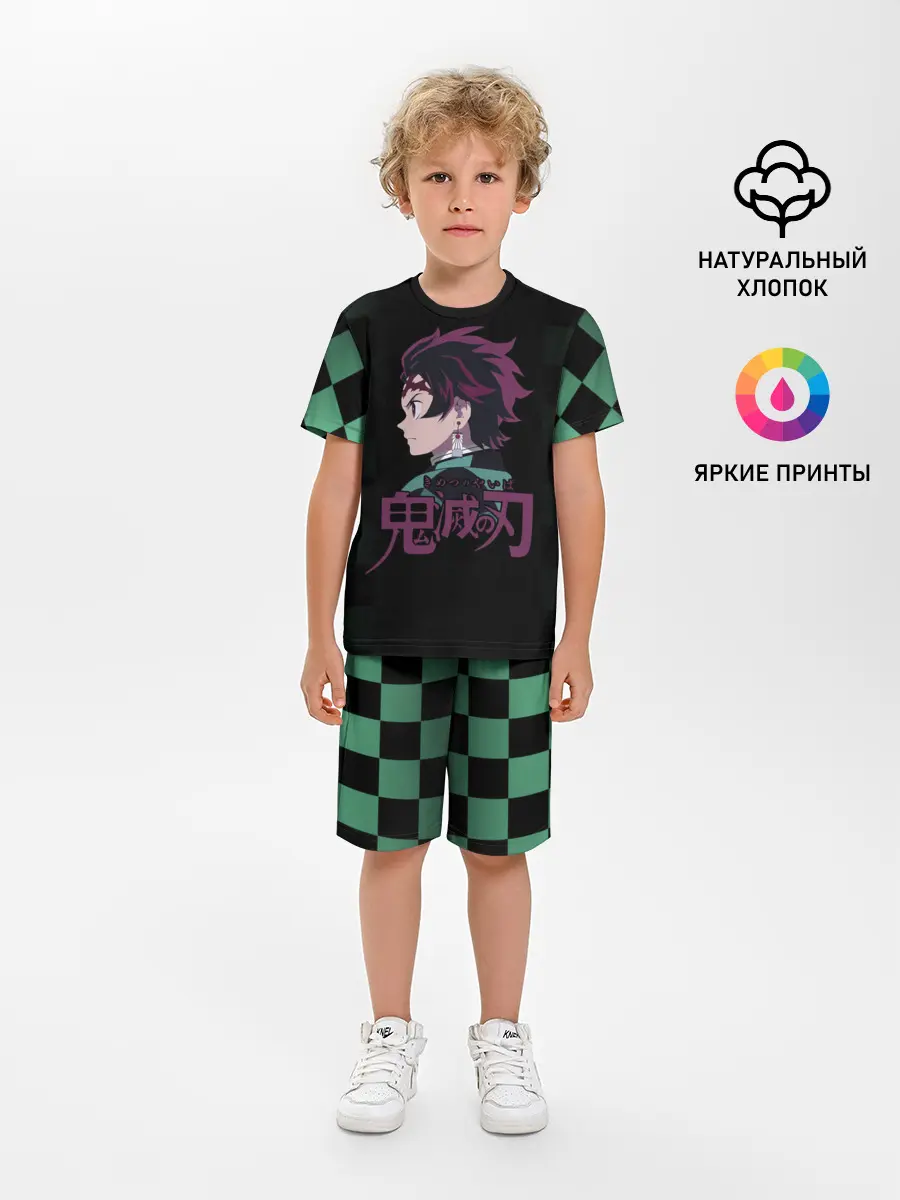 Детская пижама с шортами / Танджиро Камадо Kimetsu no Yaiba