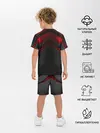Детская пижама с шортами / Black & Red Metal