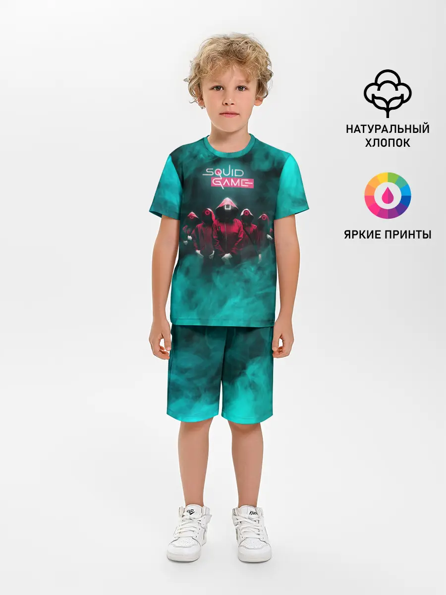 Детская пижама с шортами / СТРАЖА В МАСКАХ | ИГРА В КАЛЬМАРА