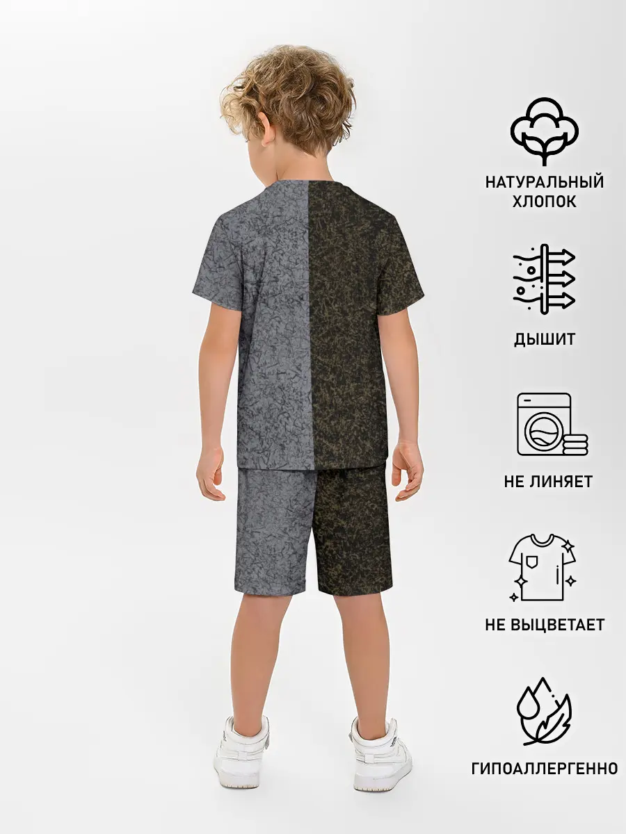 Детская пижама с шортами / Полярность металлических цветов