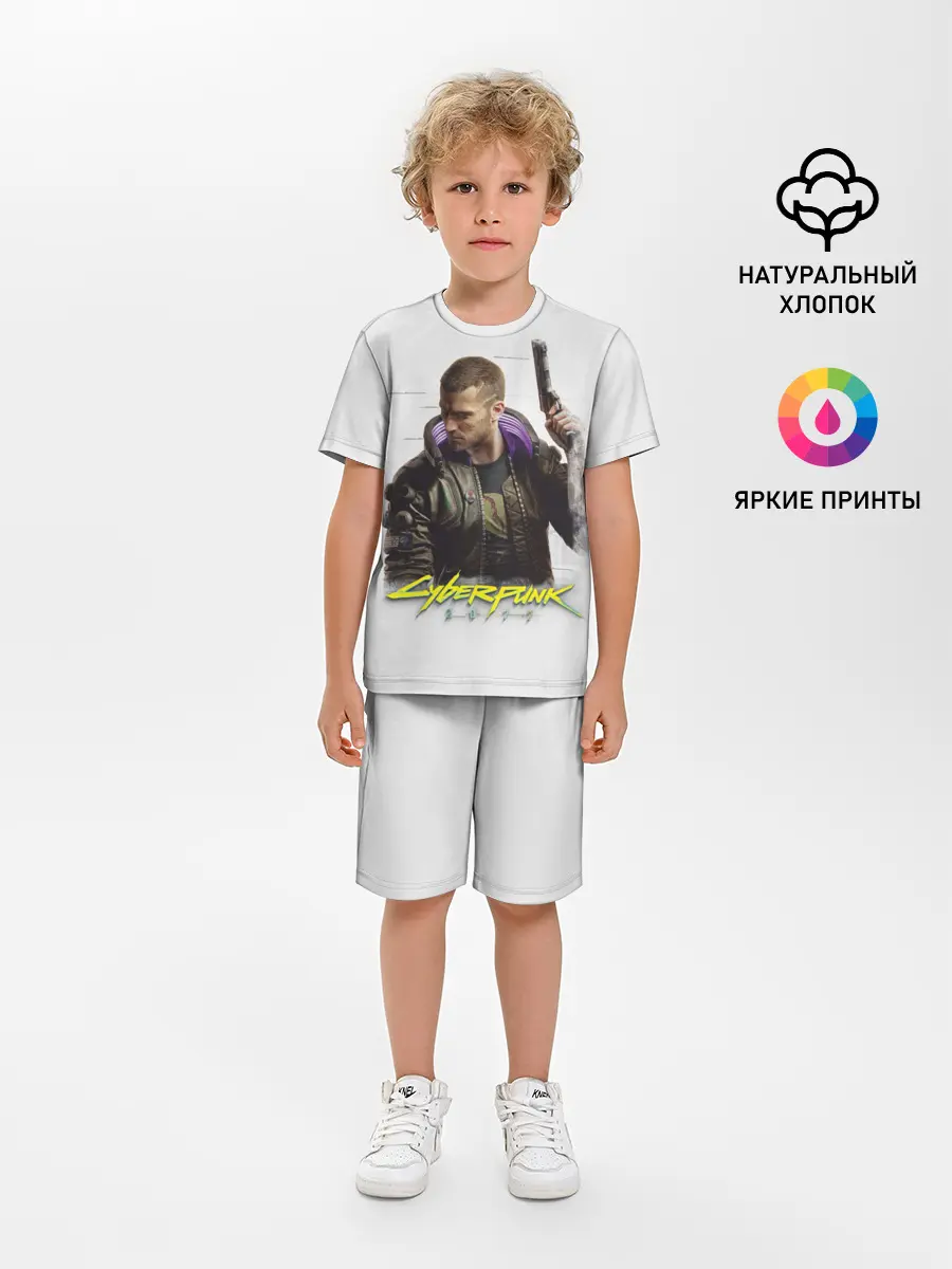 Детская пижама с шортами / Киберпанк 2077