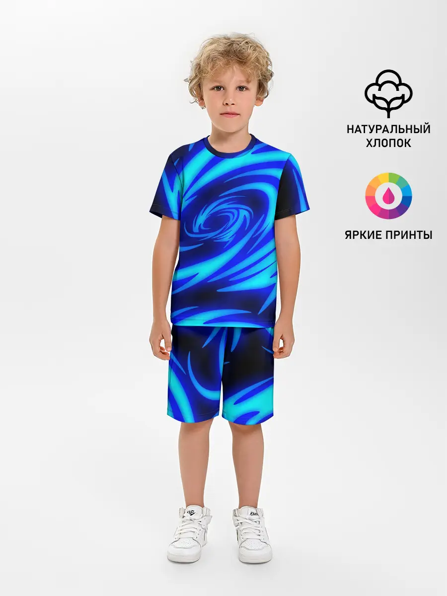 Детская пижама с шортами / ОГНЕННЫЕ ВОЛНЫ | FIRE STRIPES