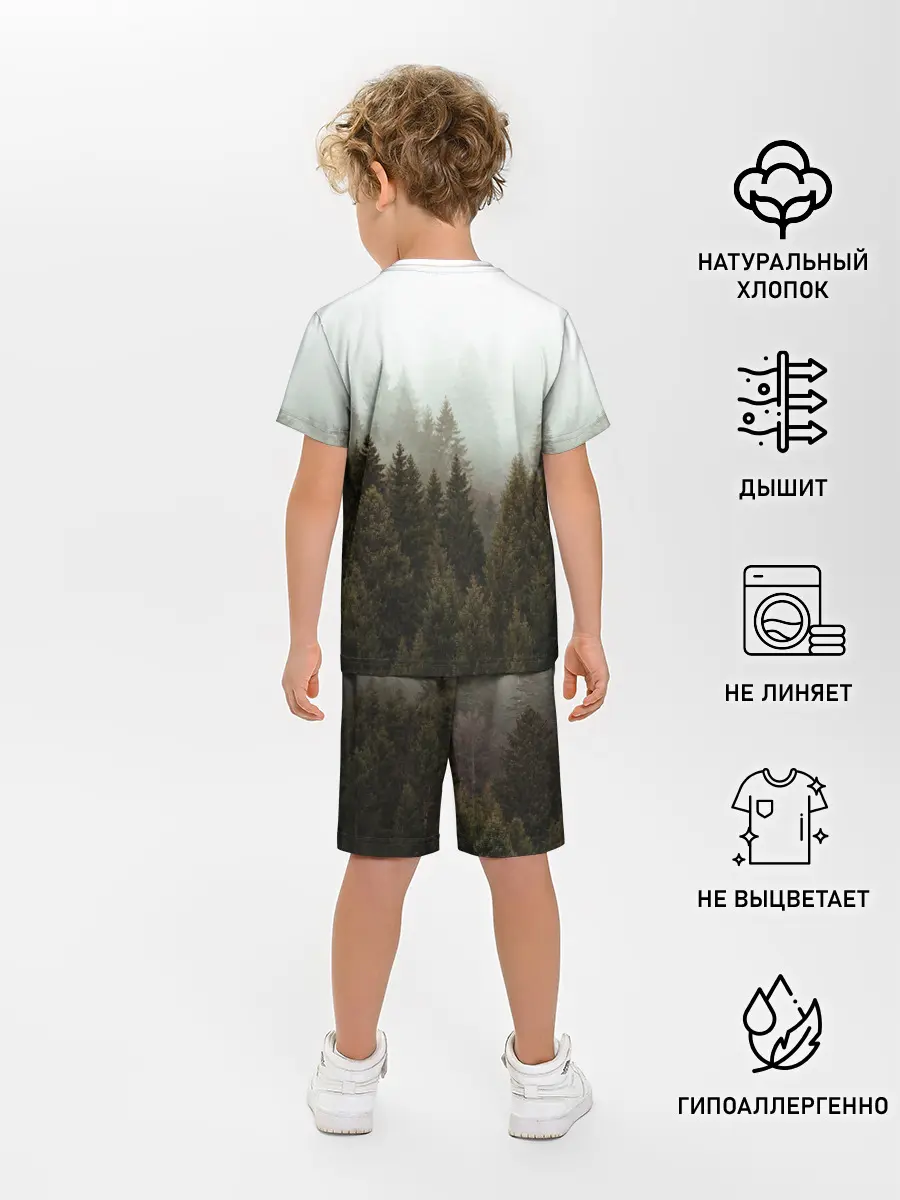 Детская пижама с шортами / Деревья