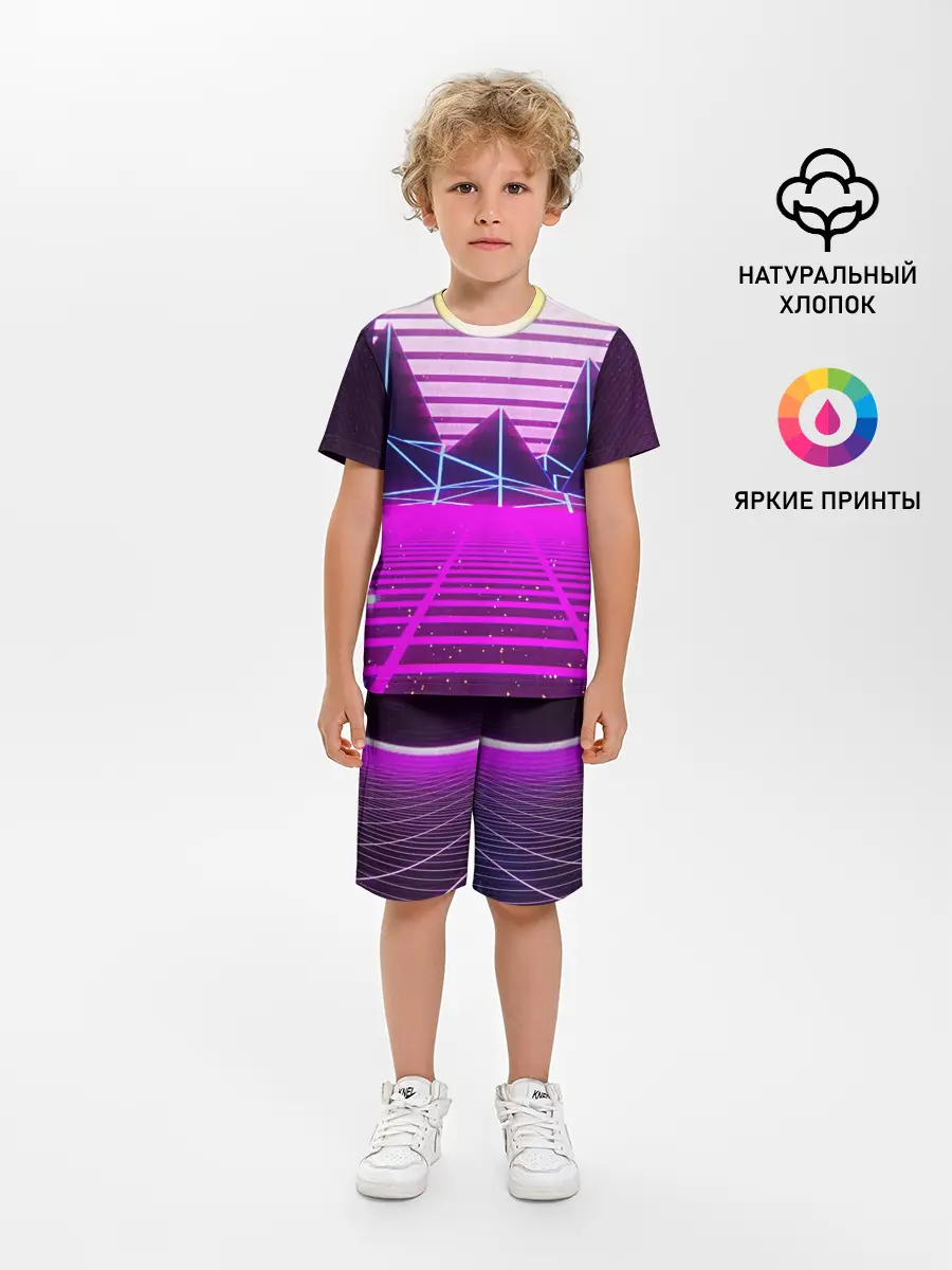 Детская пижама с шортами / Synthwave