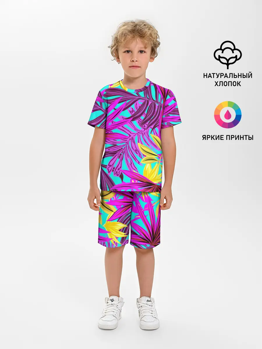 Детская пижама с шортами / ТРОПИЧЕСКИЙ