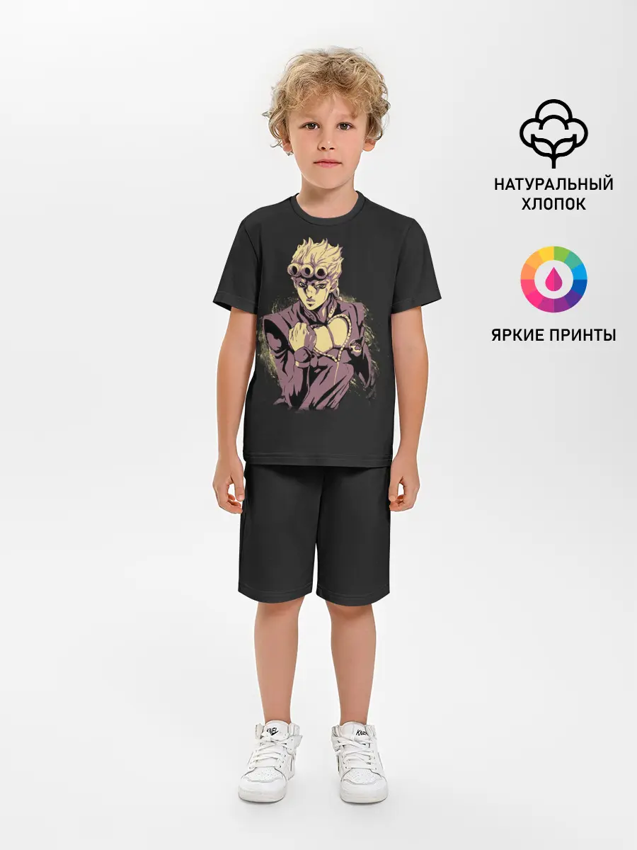 Детская пижама с шортами / Giorno Giovanna. Golden Wind