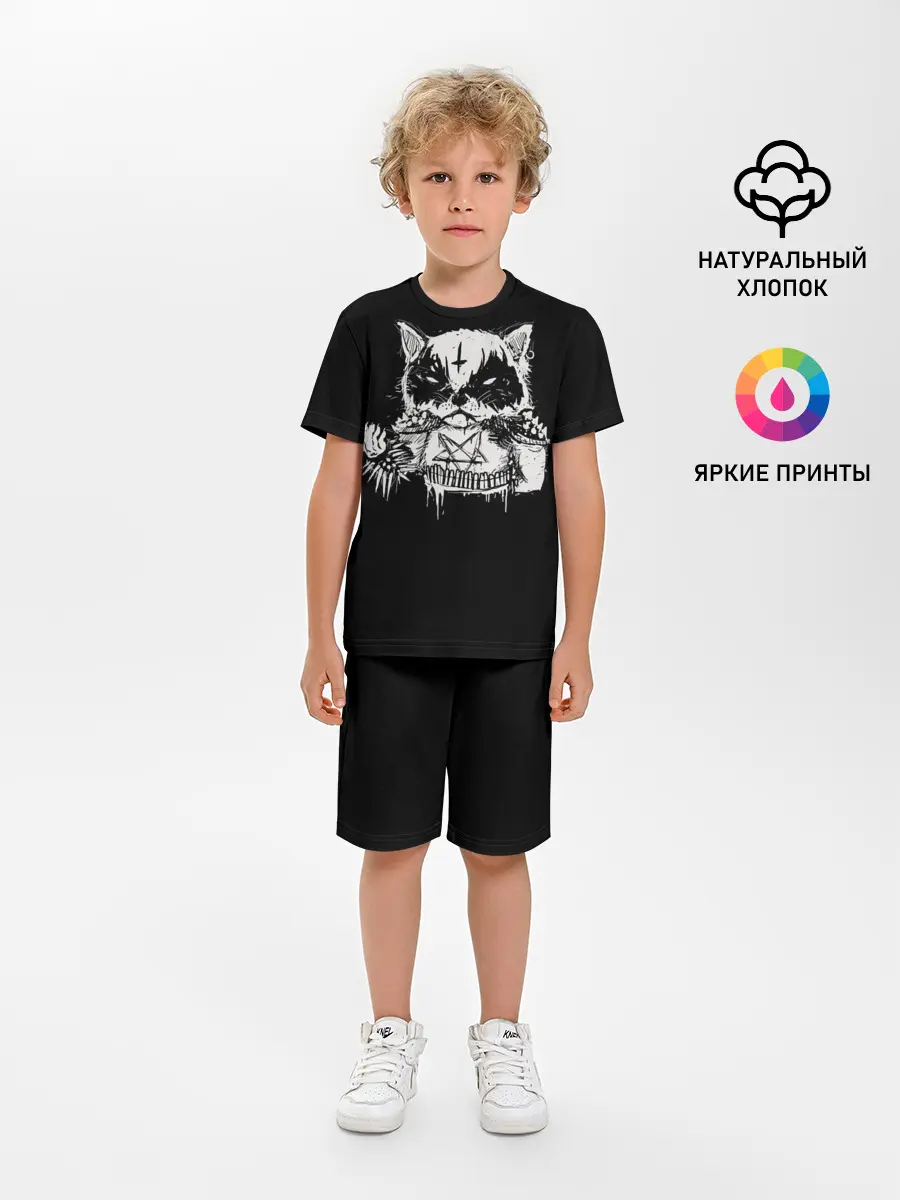 Детская пижама с шортами / Dark Cat