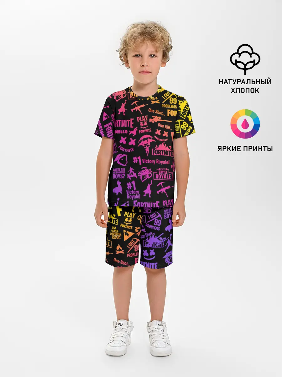 Детская пижама с шортами / FORTNITE PARTY EVENT / ФОРТНАЙТ