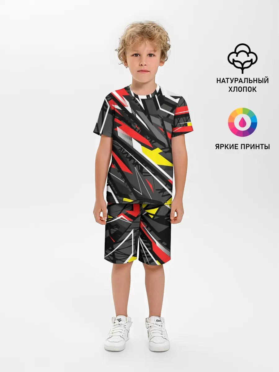 Детская пижама с шортами / Фон. Абстракция.