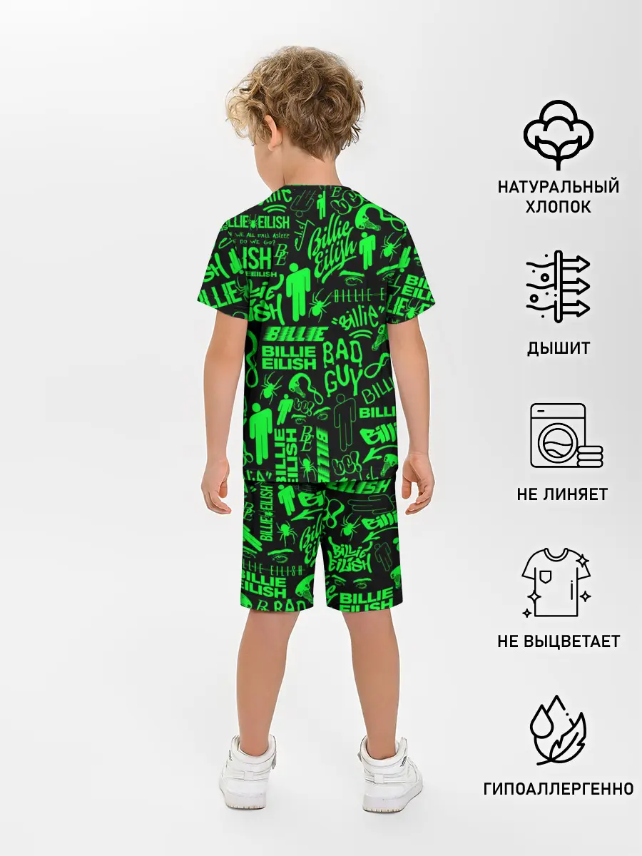 Детская пижама с шортами / BILLIE EILISH | БИЛЛИ АЙЛИШ
