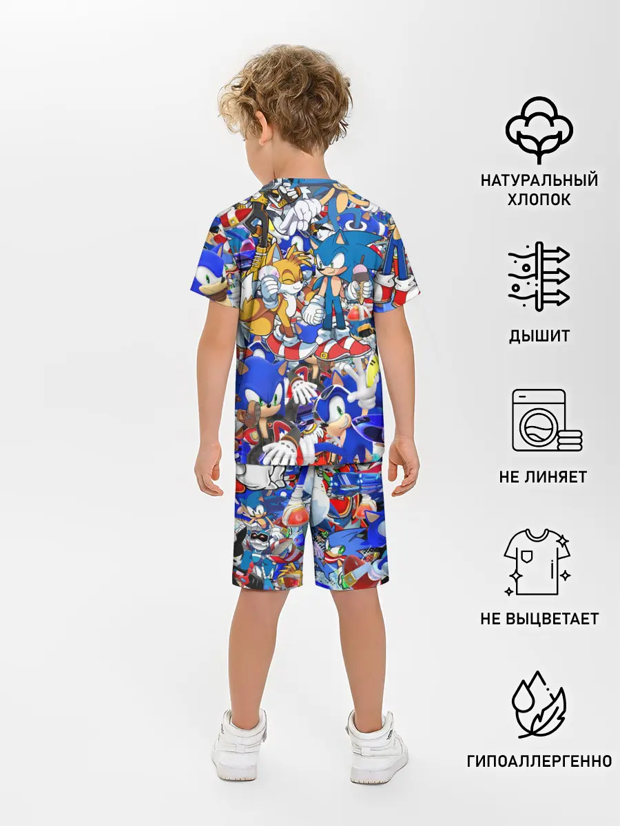 Детская пижама с шортами / SONIC PATTERN | СОНИК