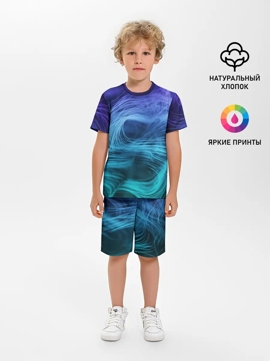 Детская пижама с шортами / Линии материи