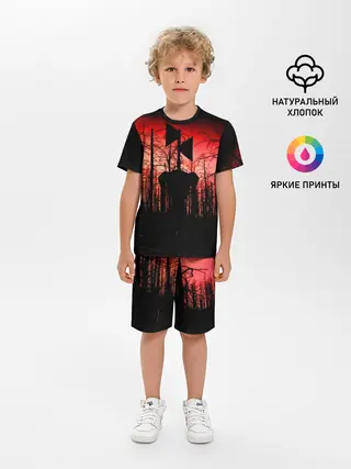 Детская пижама с шортами / Сиреноголовый Кровавый Лес