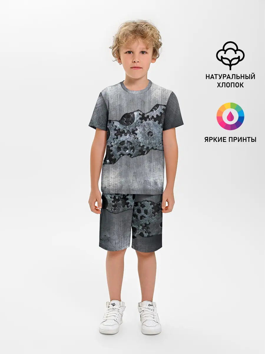 Детская пижама с шортами / Шестеренки