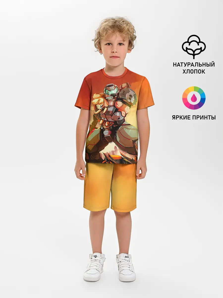 Детская пижама с шортами / ANIMAL CROSSING x DOOM ETERNAL