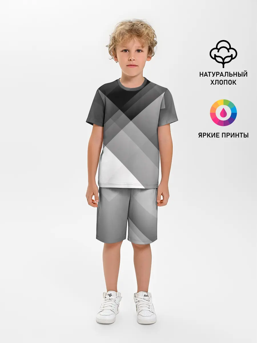 Детская пижама с шортами / Геометрия