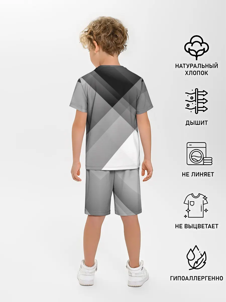 Детская пижама с шортами / Геометрия