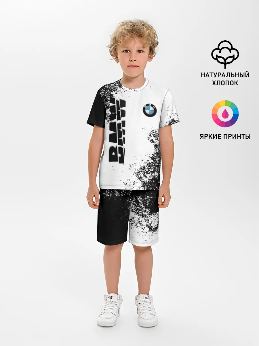 Детская пижама с шортами / BMW | БМВ РАЗРЕЗАННОЕ ЛОГО