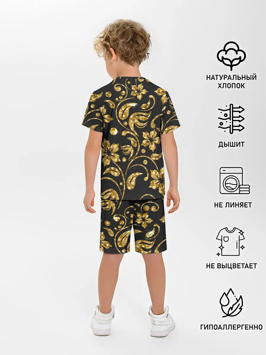 Детская пижама с шортами / Золотой Орнамент