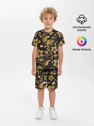 Детская пижама с шортами / Золотой Орнамент