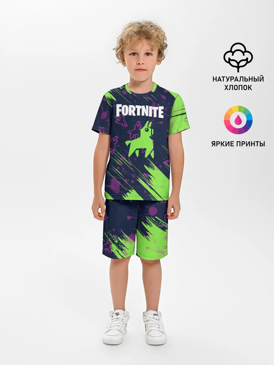 Детская пижама с шортами / FORTNITE LAMA.