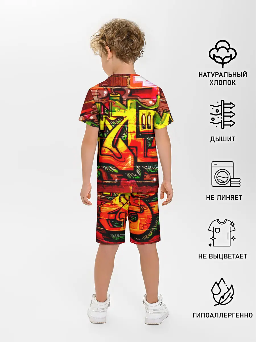 Детская пижама с шортами / Граффити
