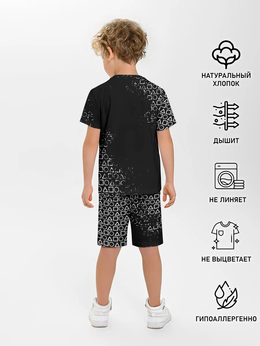 Детская пижама с шортами / ИГРА В КАЛЬМАРА ТРЕУГОЛЬНИК | SQUID GAME