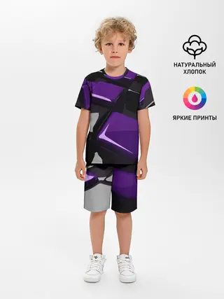 Детская пижама с шортами / НЕОНОВАЯ ГЕОМЕТРИЯ