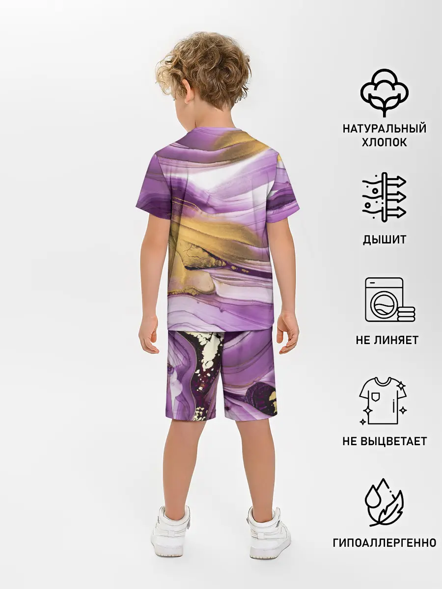Детская пижама с шортами / Наслоение красок