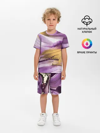 Детская пижама с шортами / Наслоение красок