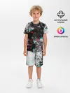 Детская пижама с шортами / White flame glitch