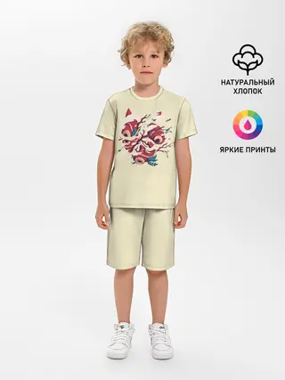 Детская пижама с шортами / Сердце Унесенные призраками