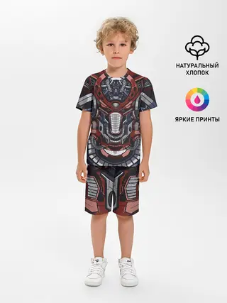 Детская пижама с шортами / Механический робот