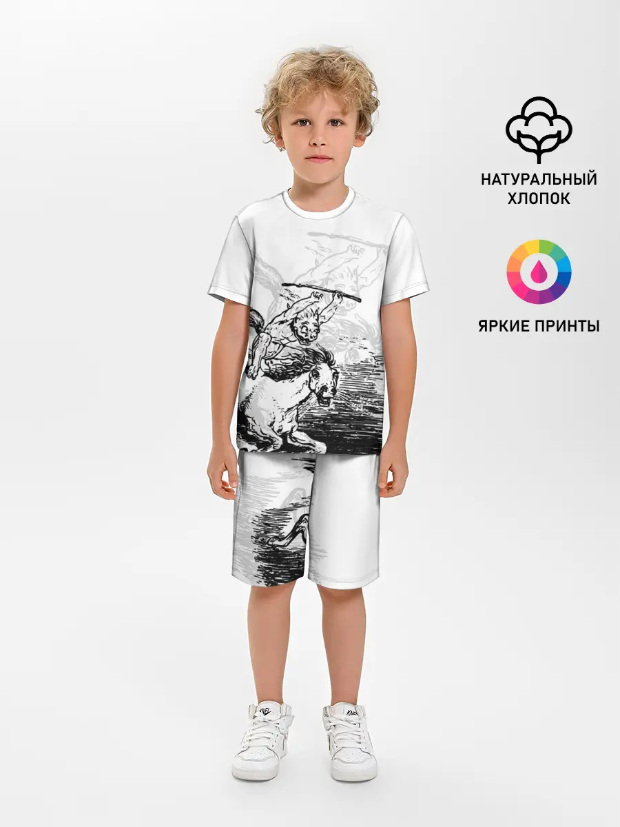 Детская пижама с шортами / A demon on a horse