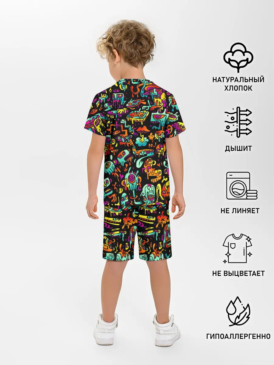 Детская пижама с шортами / Zombi Slime